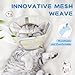 Supet Cat Cone Collar Soft to Stop Licking Scratching, Breathable Comfortable Mesh Recovery Cone for Cats After Surgery Neuter, Lightweight E Cone Collar Alternative (L)