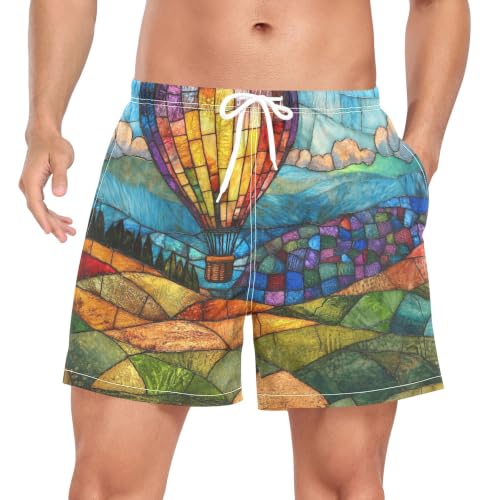 Bañador de secado rápido para hombre con motivos de globos y vidrieras