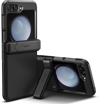 Spigen Tough Armor Pro [Hinge Protection] Designed for Galaxy Z Flip 5 Case 2023 - Black