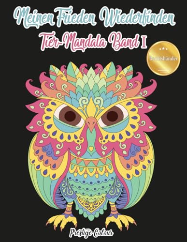 Meine innere Ruhe finden: Mandala-Malbuch Tiere für Rechtshänder (Band 1): Entdecke innere Ruhe mit 50 handgezeichneten Tiermandalas, speziell für Rechtshänder entworfen (German Edition)