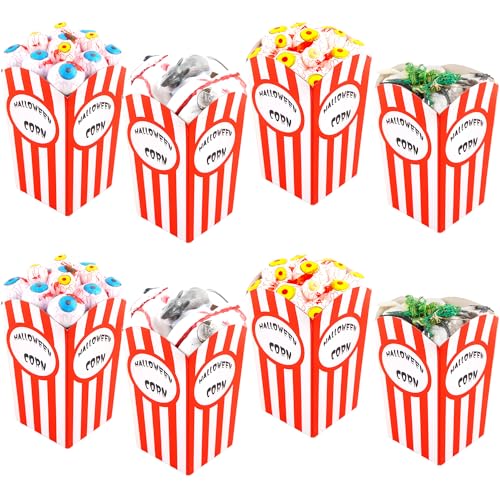 8 Pack Halloween Popcorn Decorations Foam Spider Mouse Skull Eyeball
