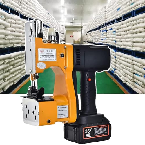 MegLob Máquina Cerradora De Bolsas Inalámbrica, Máquina Cerradora De Bolsas, Máquina Cerradora De Bolsas Inalámbrica para Trabajo Pesado, Cosedora De Bolsas Industrial Automática,One Battery
