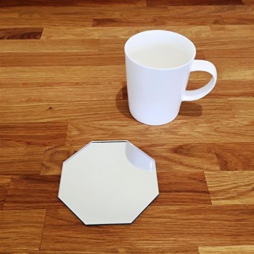 Octagonal Shaped Coaster Set by Super Cool Creations, Gold Mirror - Set of 6