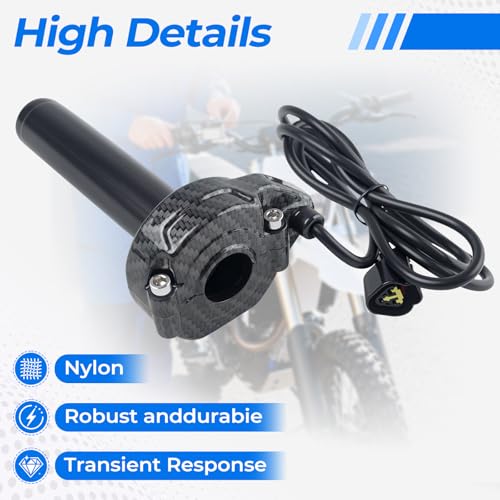 Image of Surron Throttle Handle Imitation Carbon Fiber Throttle Grip Kit, Quick Twister with Cable, Compatible with 7 /8-inch Electric Dirt Bike Sur-Ron /Surron /Light Bee /Sur Ron S /Surron X /X160 /X260