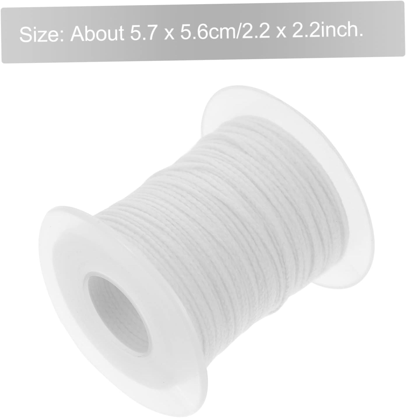 TEHAUX 4rolls Feet Candle Wicks Spool for Candle Making for Pillars and Easy to Cut to Desired Works Wick Tabs