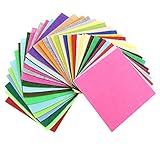 ZZHXSM 40pcs Non Woven Fabric Felt Fabric Sheets 15x15cm Acrylic Process Felt for DIY Handmade...