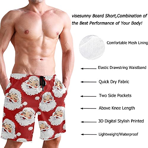 visesunny Stylish Mens Swim Trunks Quick Dry Beachwear Sports Running Swim Board Shorts Bathing Suits Mesh Lining3