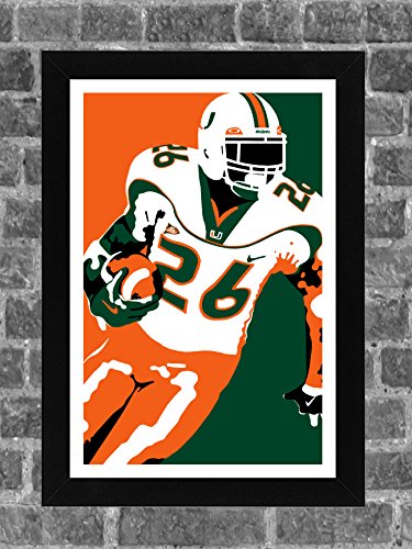 Generic Sean Taylor Miami Hurricanes Portrait Sports Print Art 11x17