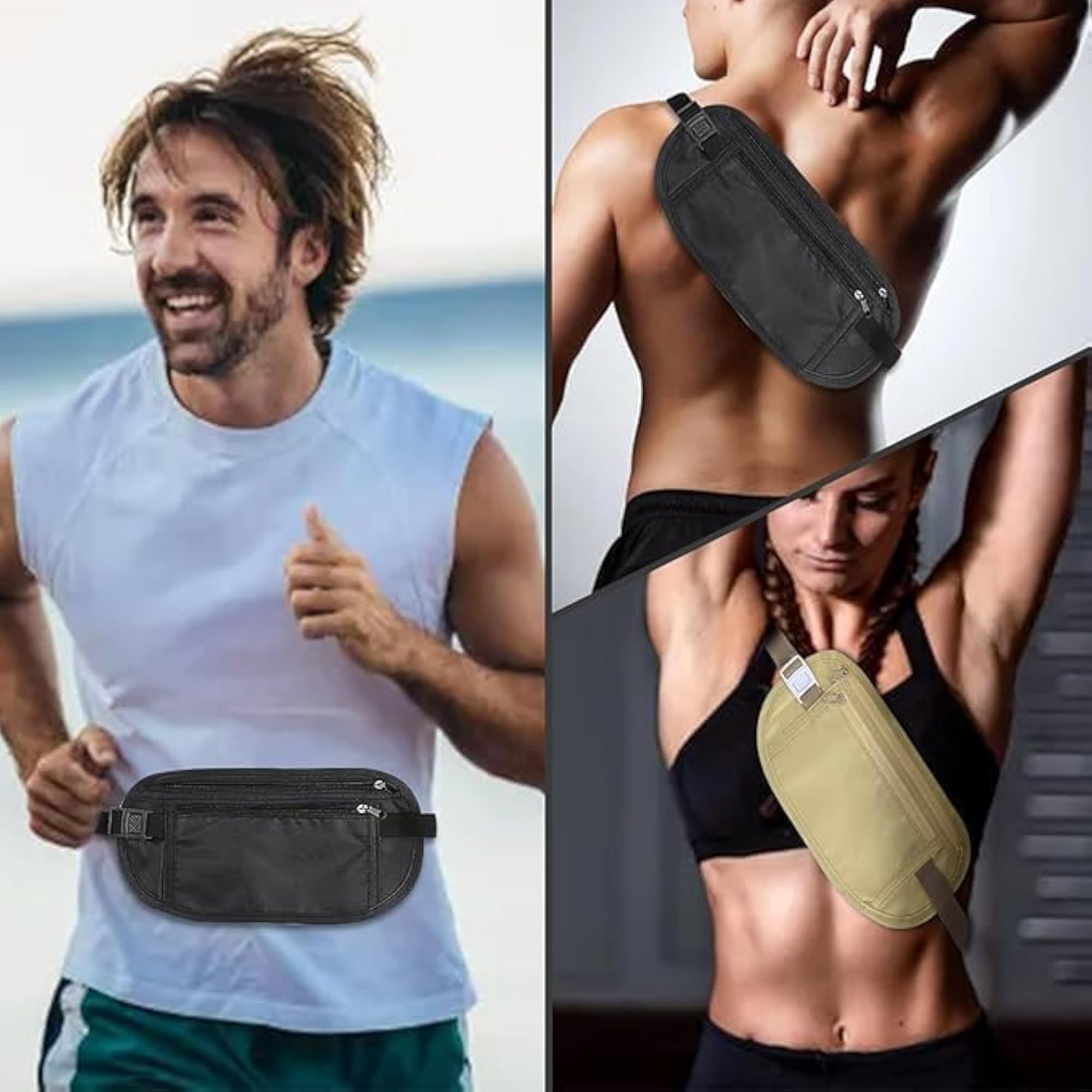 Hidden RFID Blocking Waist Bag, Anti-Theft Wallet