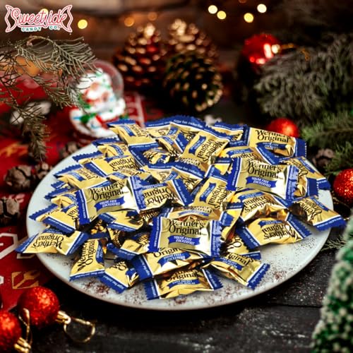 Original Caramel Hard Candies, 2 Pack of Individually Wrapped Sugar Free Hard Candy 7.7oz Each, Ideal Hard Candy for Holiday Treats, Perfect Caramel Candy for Sharing or Stocking Up - image 6
