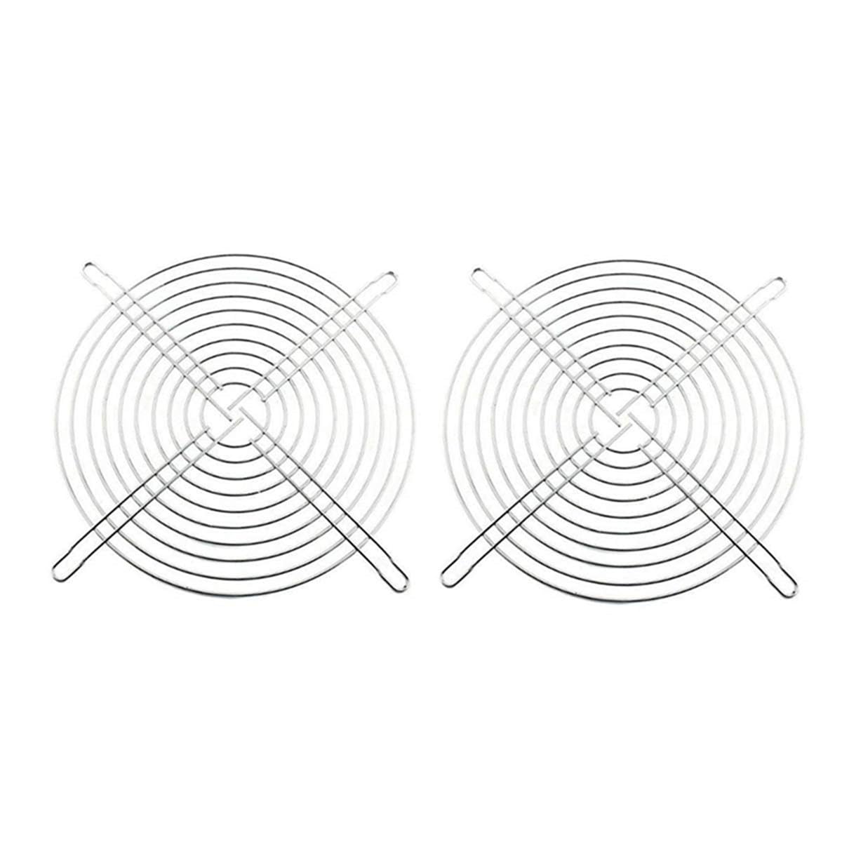 2 Piece Computer PC Fan Grill Mounting Fan Finger Guard Protection Cover for 200mm Case Fan