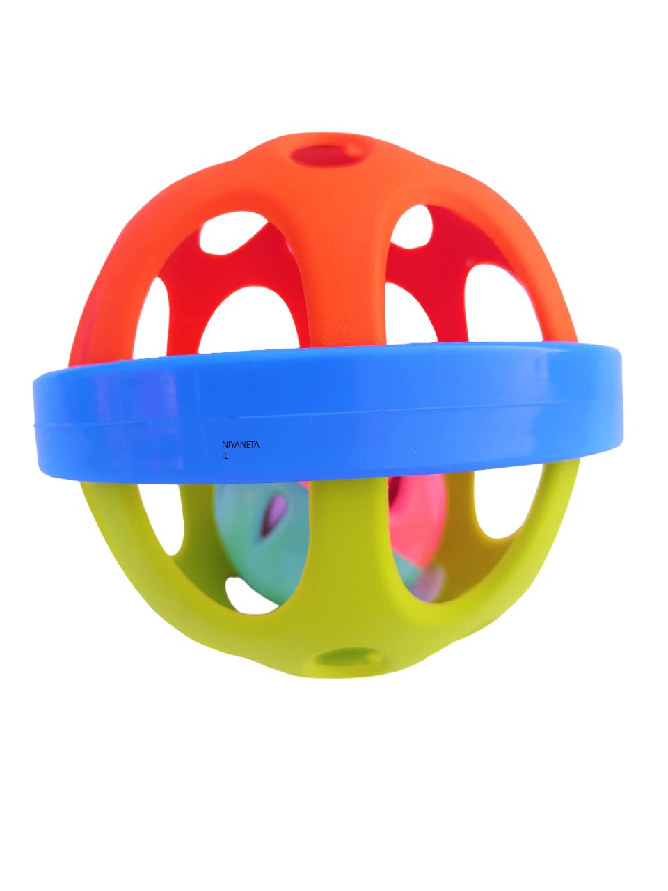 NIYANETAIL Infant Silicone Sensory Baby Teether Rattle Ball Biggi Toy Safe Non-Toxic Sensory Teething Toys For Babies 2-12 Months(Multicolor) 2