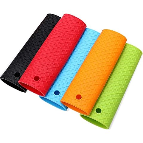 Patelai 5-Piece Silicone Hot Handle Holder Set Cover