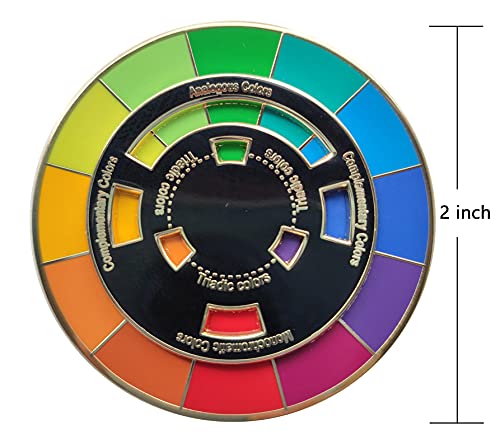 Creative Color Wheel Enamel pin, The Spinning Wheel Moves Nicely，Color Wheel Brooch (Color Wheel Enamel pin)2