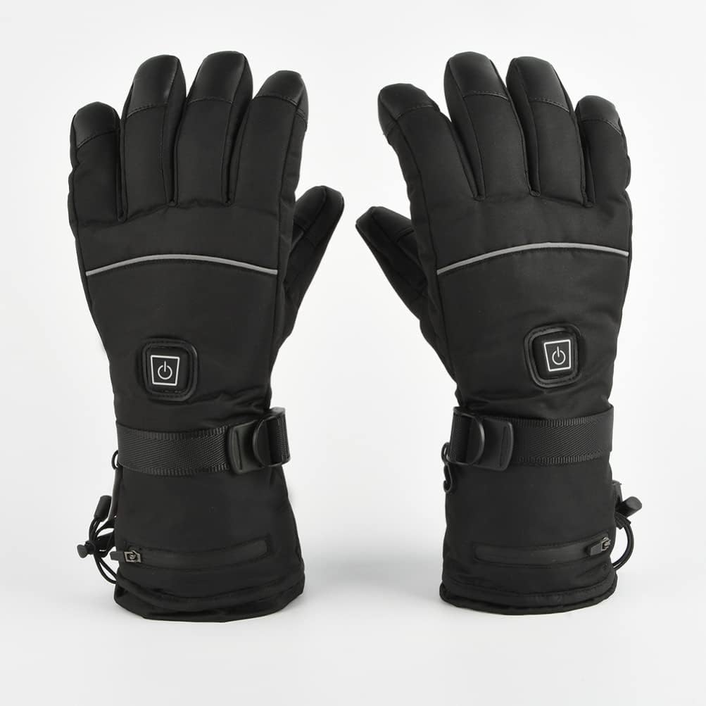 VALICLUD 1pair Heated Thermal Gloves for Men and Women Touchscreen Compatible Level Heating Outdoor Skiing and Sports Hand Warmers Soft and Pu for Cold Weather