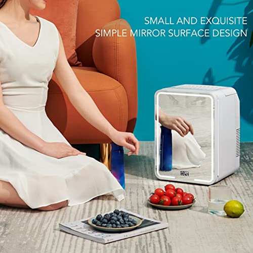 Mini Geladeira, Geladeira de Beleza Plugue UE 220-240V Plano Espelho Grande Capacidade para Dormitór