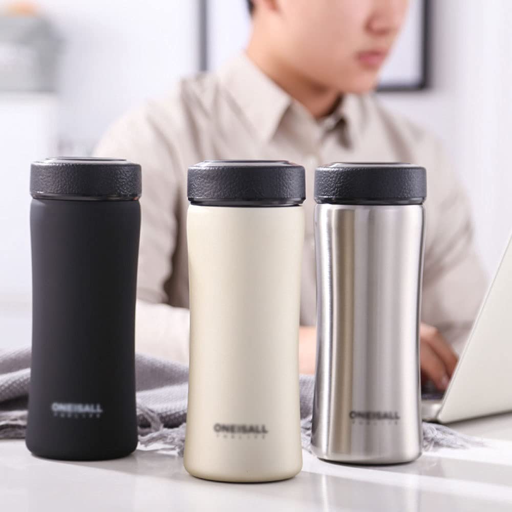 Calentador de frascos, Botella Termo de 500 ml Frascos de vacío de Acero Inoxidable Botella de Agua con Aislamiento térmico de Viaje Vaso Thermocup Café Té Taza de café (Color : B) (Color : C)