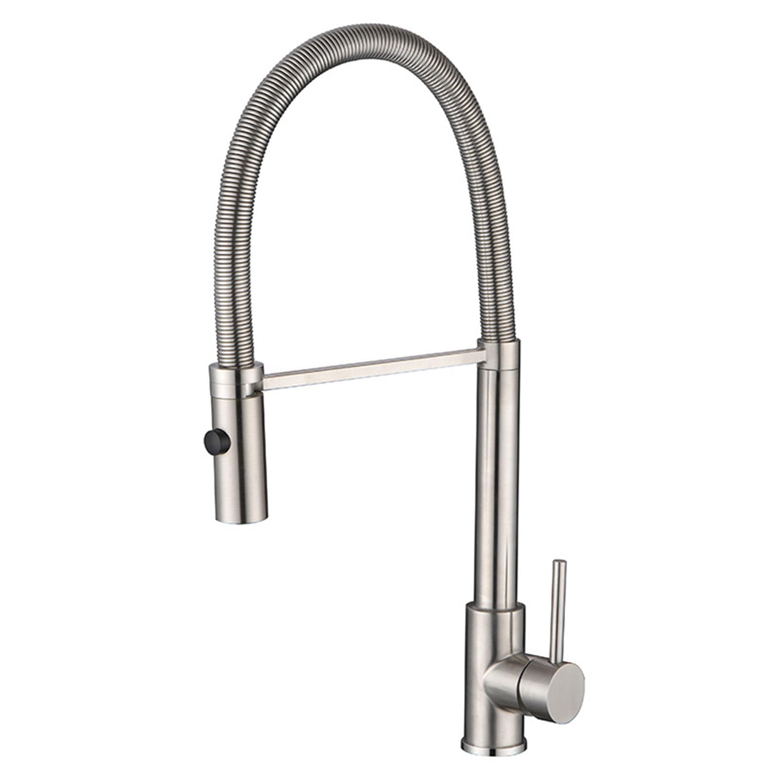 Pull Out Kitchen Tap Stainless Steel Brushed Swiveled Hot and Cold Water Dual Mode Kitchen Sink Tap-Brushed