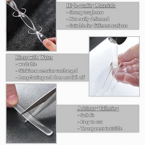 Image of Hian Transparent Silicone Anti-Slip Wall Protectors - Noise-Dampening Bumpers for Cabinet Doors & Furniture, Self-Adhesive Crash Pads for Surface Protection (Pack of 20)