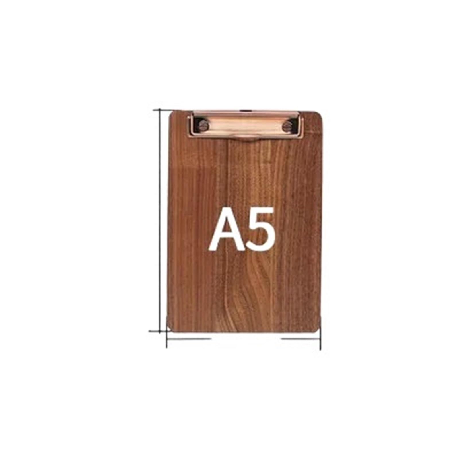 Portapapeles Carpeta de menú exhibición restaurante madera maciza 2 piezas | Portapapeles de tablero de copia de archivo de pedido de barra A4 con almacenamiento(23x16cmA5)