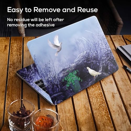 Image of Galaxsia Floral D80 Full Body Vinyl Laptop Skin /Sticker /Cover Upto 15.6 Inches Laptops Laminated-Removable-HD Quality Compatible for Hp-Dell-Sony-Lenovo-Asus etc.(15x10 Inches)
