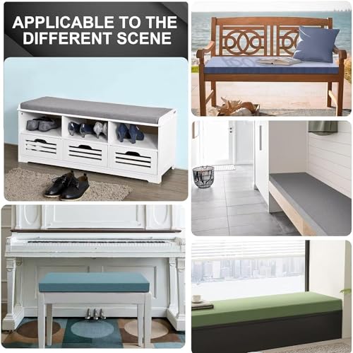 MCOSU Bench Cushion - Outdoor/Indoor Patio Porch Swing Cushions, 48/40/50 x 12/14/16/18 inch Bay Window Seat Furniture Cushion Non-Slip with Zipper (Color : 13#, Size : 51x18x2in)