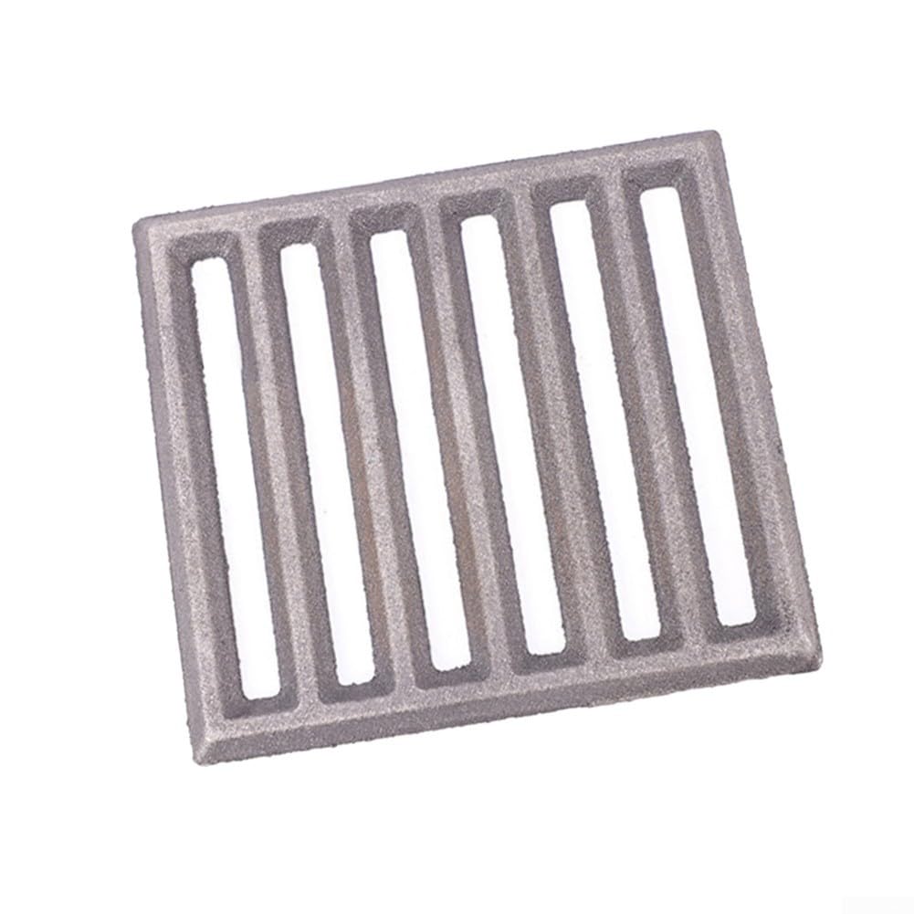 Quadratischer Feuerrost aus Gusseisen, 27 x 19 cm, Kamin-Ersatzteile mit optimierter Luftzirkulation für effizientes Abbrennen und abendliche Heizen zu Hause