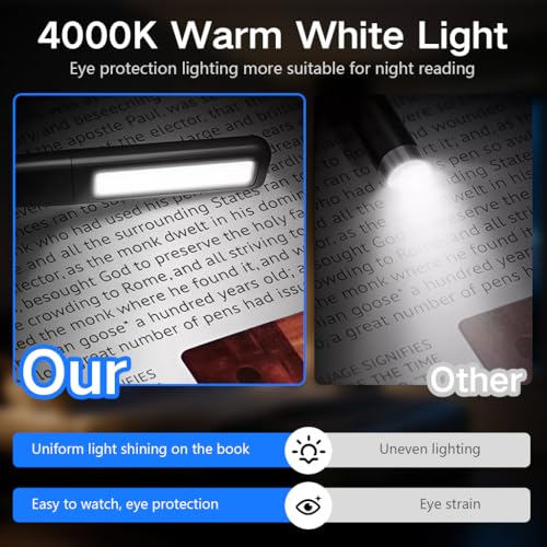 Image of ELEPHANTBOAT 3-Color Book Light for Night Reading, LED Book Bright Neck Hug Light, 270 Adjustable Neck Hanging, USB Rechargeable Travel Handcraft, 10 Hours Working Duration