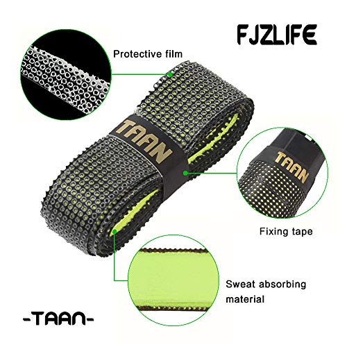 Fjzlife Tennis Racket Grip In The Taan Series-Classic -Perforated Super Absorbent-Ultra Cushion Replacement Tennis Overgrip For Badminton,Squash, Baseball, Table Tennis,Bike And More #TOP3