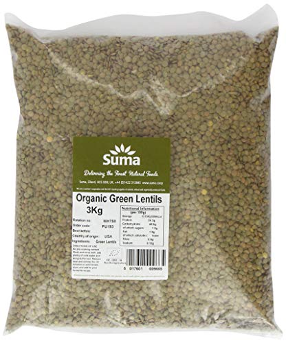 Price comparison product image Suma Organic Green Lentils 3 kg