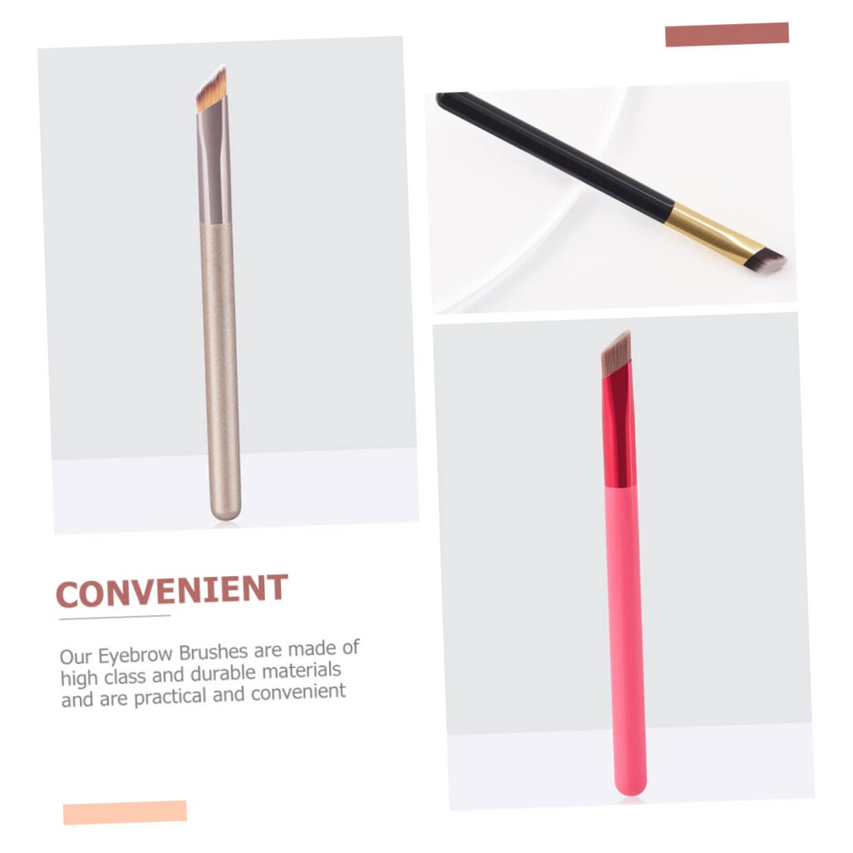 MAGICLULU 4 Set Di Pennelli Per Il Trucco 5 Pezzi Pennello Per Fard Pennello Per Ombretto Pennello Per Sopracciglia Pennello Per Eyeliner Angolato Pennello Per Sfumare 3 Pezzi*4