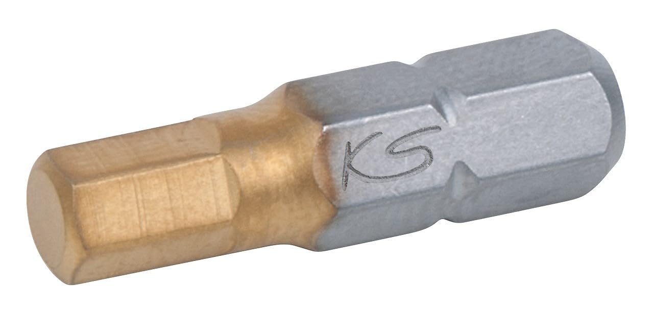 KS Tools 9113667 1/4-inch bit hexagon socket, 25 mm, 2.5 mm (pack of 5).