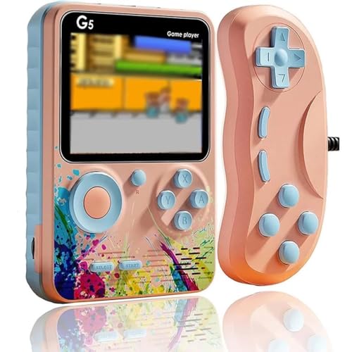 Image of Viart Creation G5 Rechargeable Pocket Video Game for Kids 500 in 1 Retro Game Box 2 Player Console Handheld Game Box with TV Output | Toys for Boys 7-14 Years- (Mix Colour)