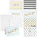 Thank You Cards - 144-Count Thank You Notes, Bulk Thank You Cards Set - Blank on the Inside, 6 Unique Polka Dot and Stripe Designs - Includes Thank You Cards and Envelopes, 4 x 6 Inches