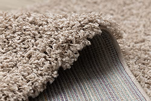 Alfombra de pasillo SOFFI Beige: pelo largo de 5cm y confort térmico para tu hogar 8