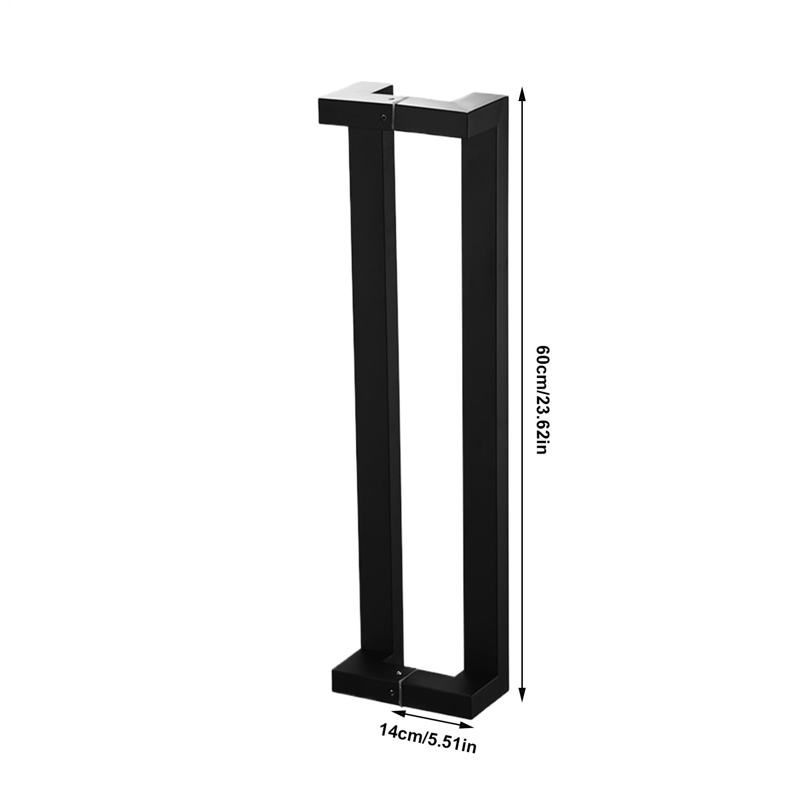 Tirador de puerta de acero inoxidable | Tirador de puerta de doble curvado - Palanca de tracción de tubo cuadrado de acero inoxidable para baño, lugar de trabajo, exterior