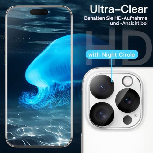 JETech 5-in-1 Matte Hülle für iPhone 16 Pro Max, Titan Weiß – Ansicht 6