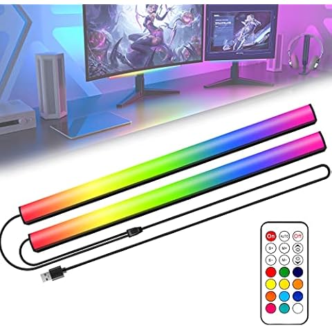 ABCidy 2-In-1 Gaming Beleuchtung Led PC, RGB Under Monitor Lampe Cover