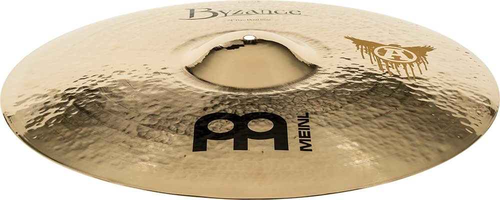 Meinl Cymbals Byzance Brilliant Chris Adler Cymbale Pure Metal Ride 24 pouces (60,96cm) pour Batterie – Bronze B20, Finition Brillante (B24PMR-B)