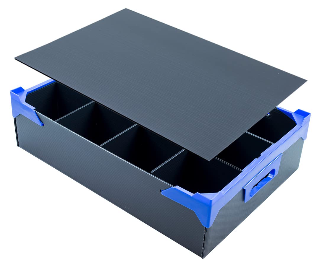 Caterbox Glassware Boxes For Storing And Moving Glassware 160Mm High (12 Cells + Lid)
