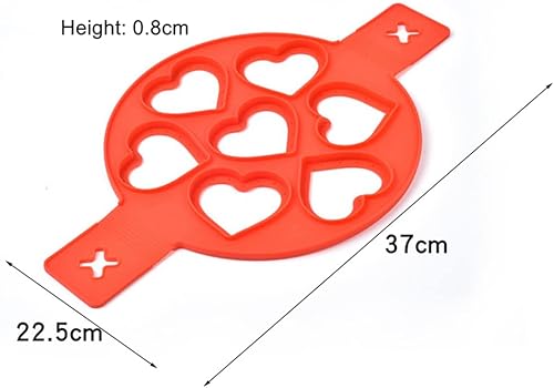 Miniatura 7 de Moldes antiadherentes para panqueques con anillo de silicona para huevos fritos, reutilizable, para hacer panqueques, hacer huevos, utensilios de