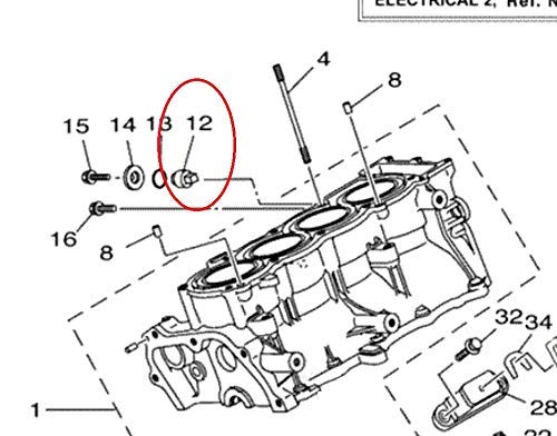 Amazon.com: A.A Zinc Cylinder Head Anode Replacement for Yamaha
