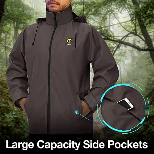 Tidewe Rain Suit, Waterproof Breathable Lightweight Rainwear (Brown Size Xxxl) #TOP3