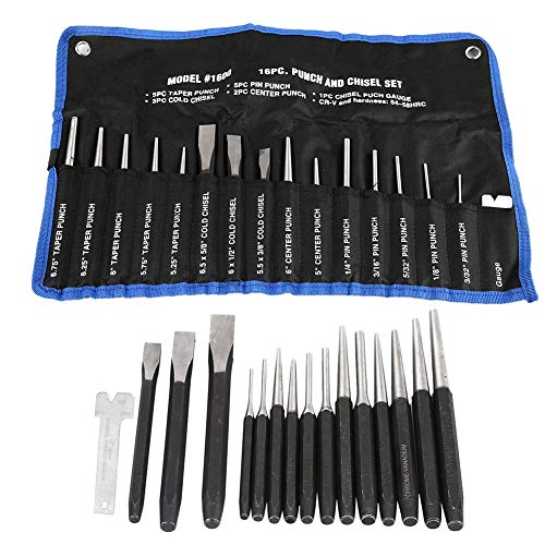 Set di punzoni e scalpelli, 16 pezzi di punzoni