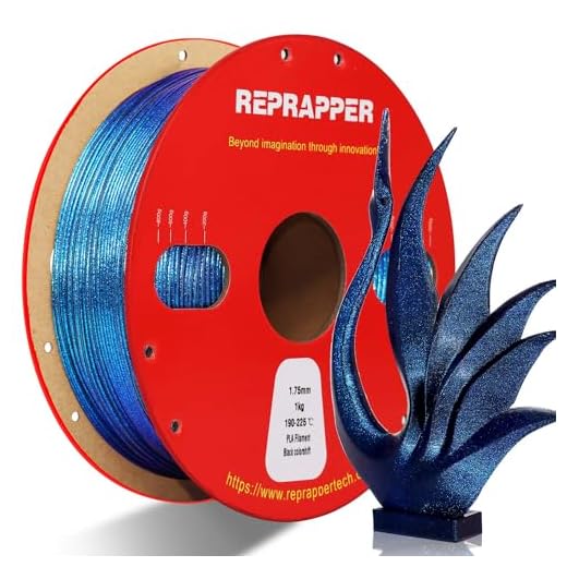 RepRapper 3D Printer Filament Blue Material Spool 1kg Weight 1.75mm Diameter Approx for Some FDM Machines Plastic Printing Wire Thread 2.2lbs Maybe Gradient Shiny Effect