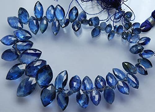 Kyanite naturelle en perles marquise AAA pour bijoux haute joaillerie