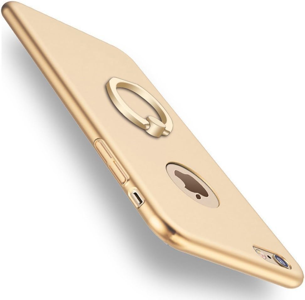 Xeber iPhone 6 Plus 6s Plus Case,Ultra Light Slim Fit Anti Scratch Fingerprint Premium Matt Surface with Ring Brackets Excellent Grip for iPhone 6 Plus 6s Plus Case (iPhone 6 Plus 6s Plus, Gold)