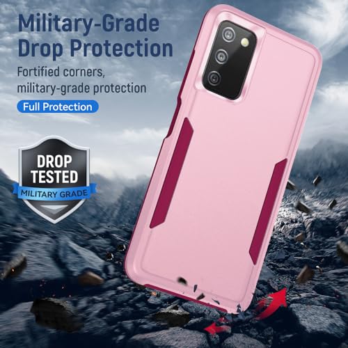 Coque Samsung A03S cassé évitée grâce à la protection antichoc rose - 3
