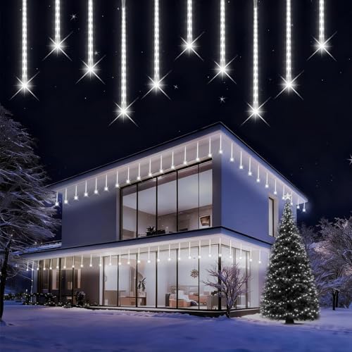 Weihnachtsbeleuchtung Außen,576 LED 16 Röhren je 40 CM eiszapfen...