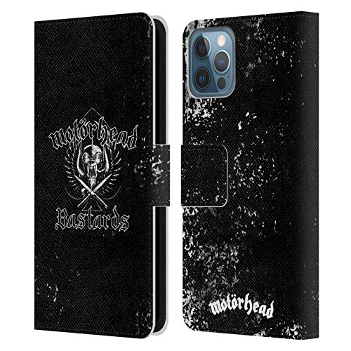 Carcasa de cuero Motorhead Bastardos para Apple iPhone 12 y iPhone 12 Pro tipo libro